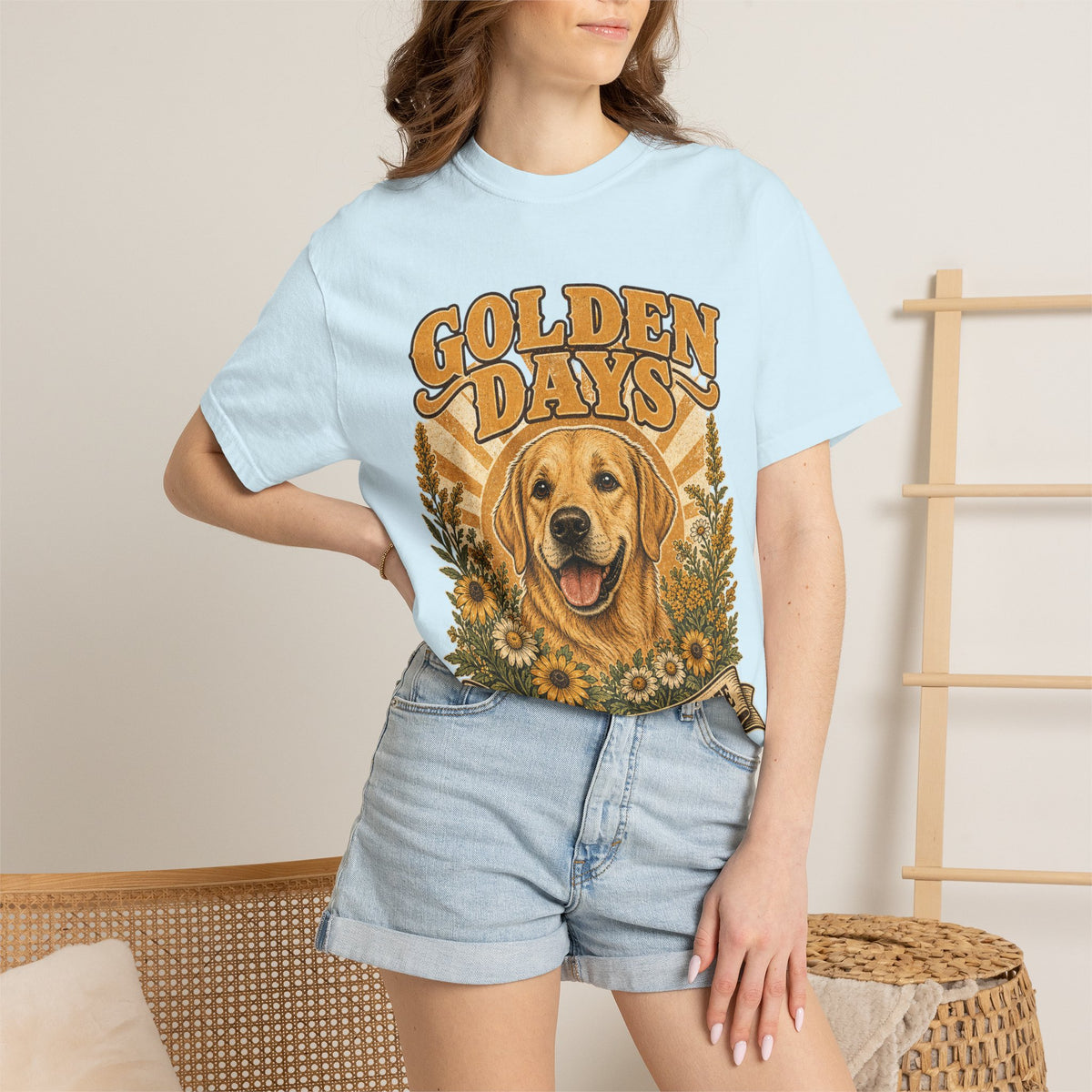 Golden Days Golden Retriever T-Shirt — "Good Dog • Good Life" Graphic Tee