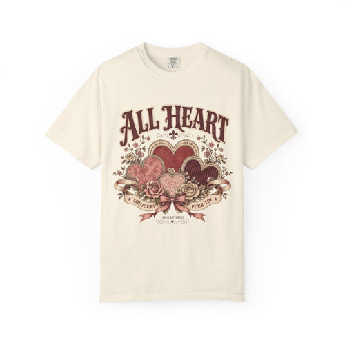 All Heart Vintage Floral Tee — "All Heart" Graphic T-Shirt