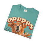 Oops Puppy T-Shirt — Cute Dog Spilling Coffee Graphic Tee