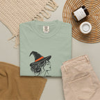 Her Human Witch Tee — Halloween Witch & Dog Graphic T-Shirt