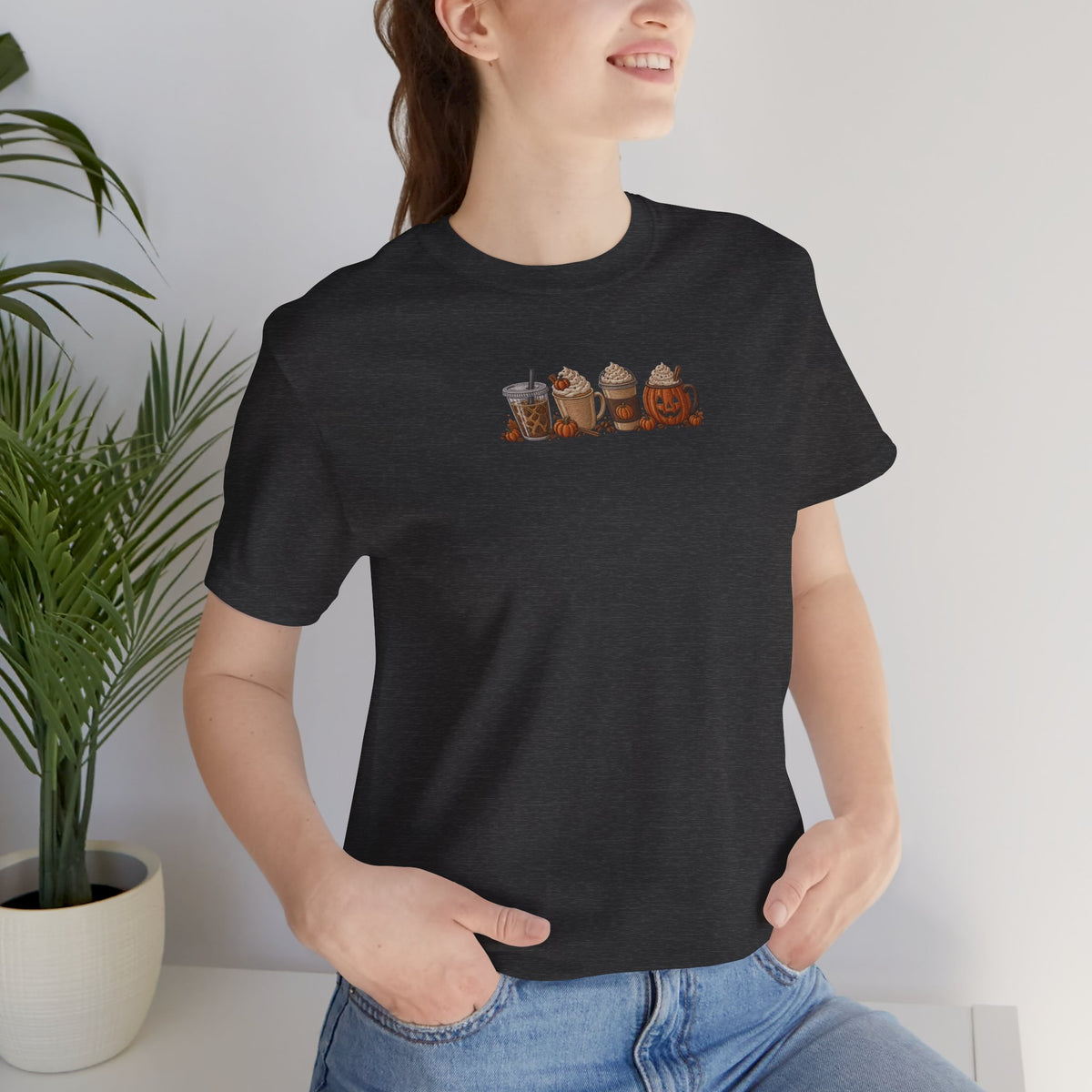 Coffee Crew Cute Graphic Tee — Espresso, Latte & Mocha Cartoon Shirt