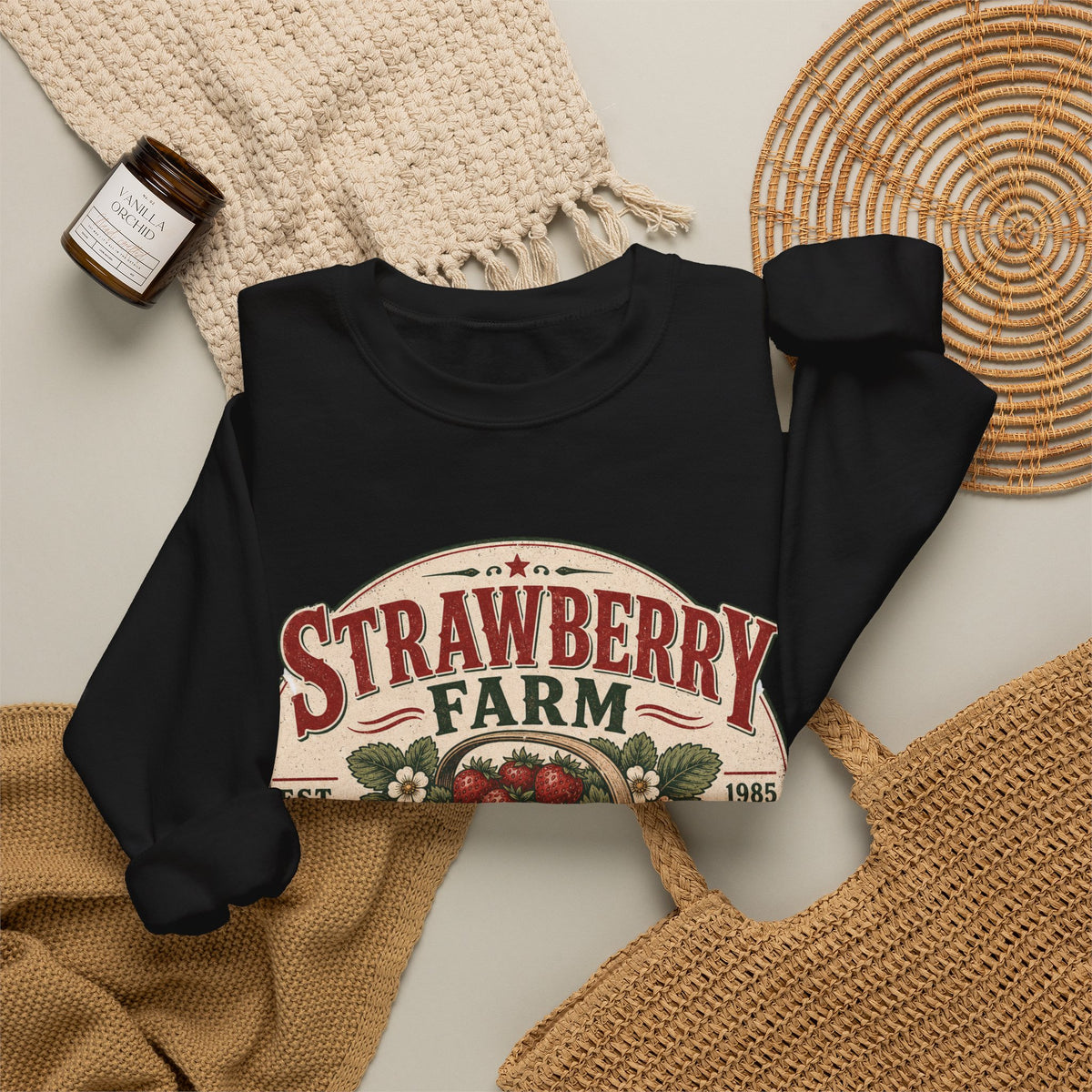 Strawberry Farm 'Picked With Love' Crewneck Sweatshirt