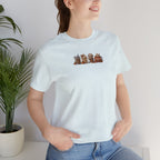 Coffee Crew Cute Graphic Tee — Espresso, Latte & Mocha Cartoon Shirt