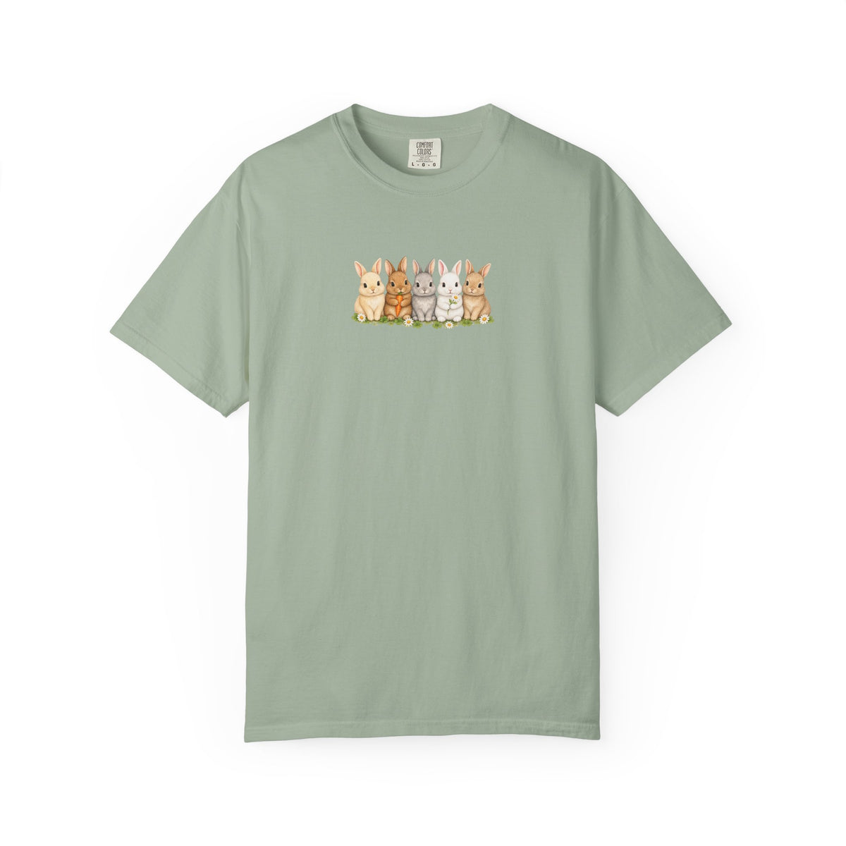 Bunny Row T‑Shirt — Cute Watercolor Rabbits Graphic Tee