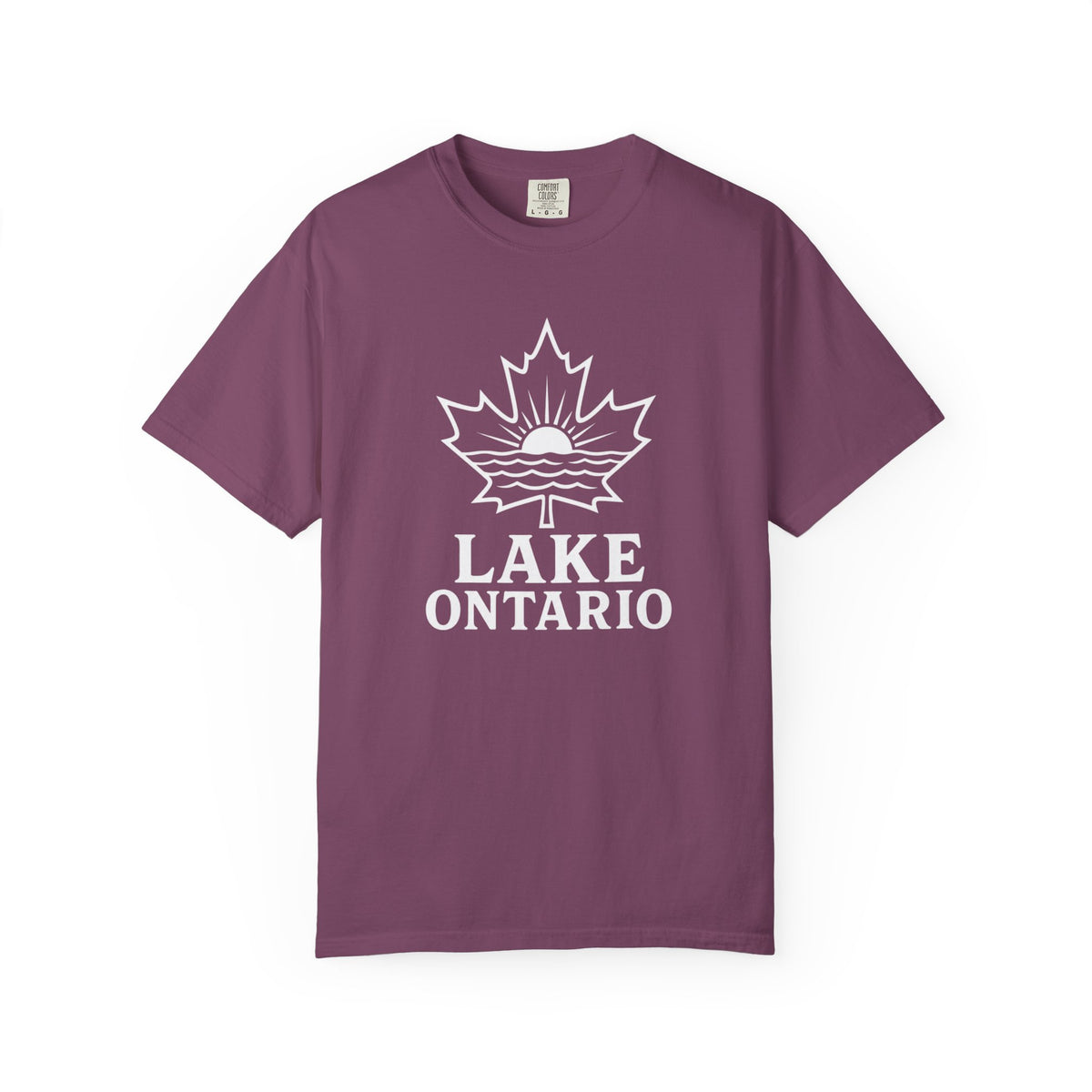 Lake Ontario T-Shirt — Retro Maple Leaf Sunset Graphic