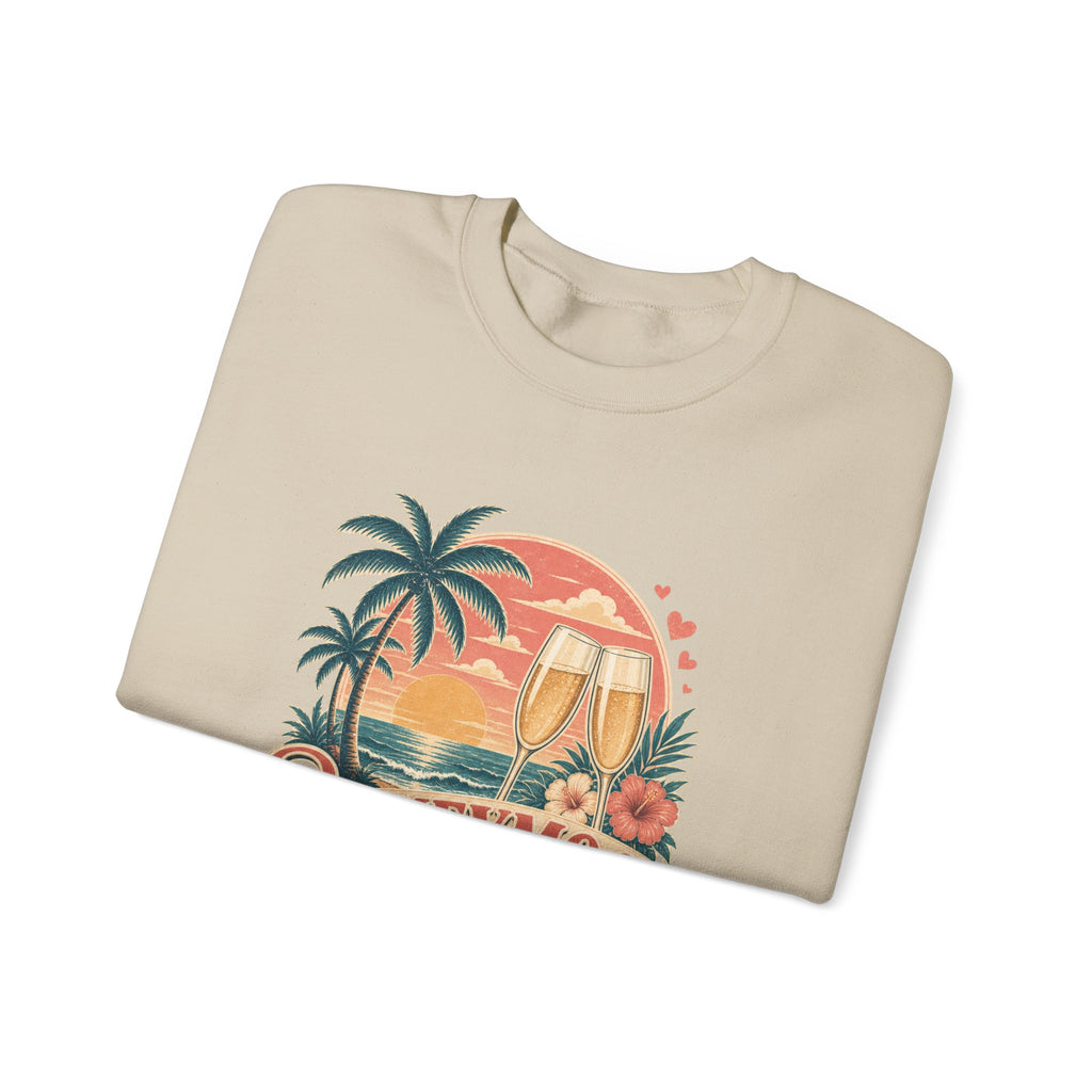 Honeymoon Mode Sweatshirt – Tropical Sunset Couples Crewneck