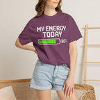 T-Shirt — "My Energy Today 80%" Battery Level Graphic Tee