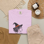 Her Human Witch Tee — Halloween Witch & Dog Graphic T-Shirt