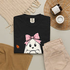 Cute Halloween Ghost T-Shirt — Trick-or-Treat Pumpkin & Bats