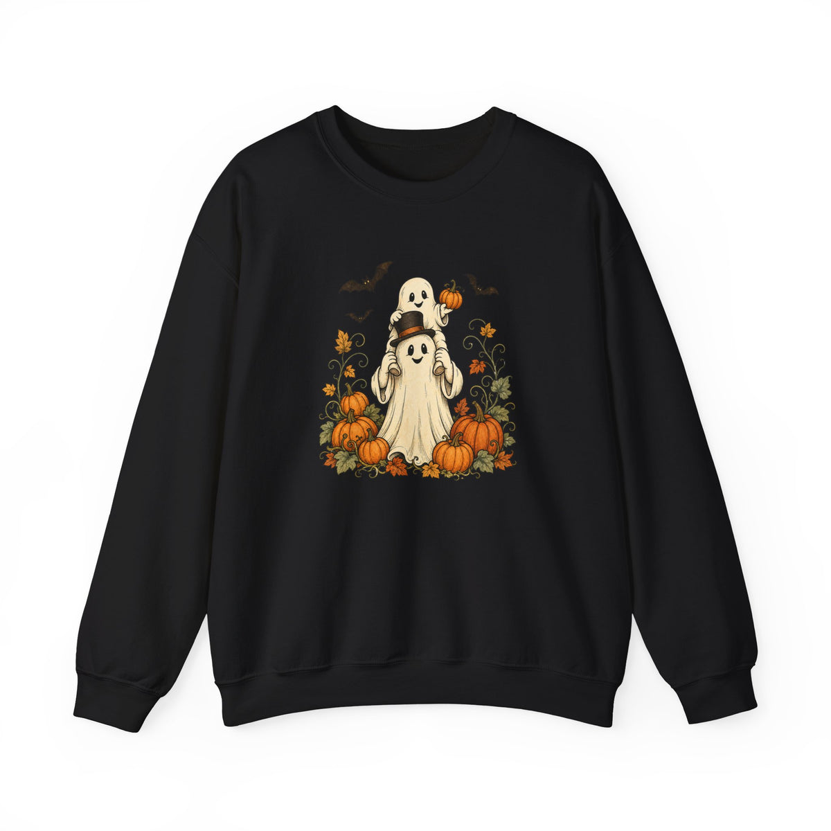 Halloween Pumpkin Ghost Crewneck Sweatshirt