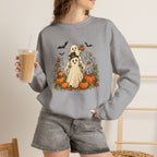 Halloween Pumpkin Ghost Crewneck Sweatshirt